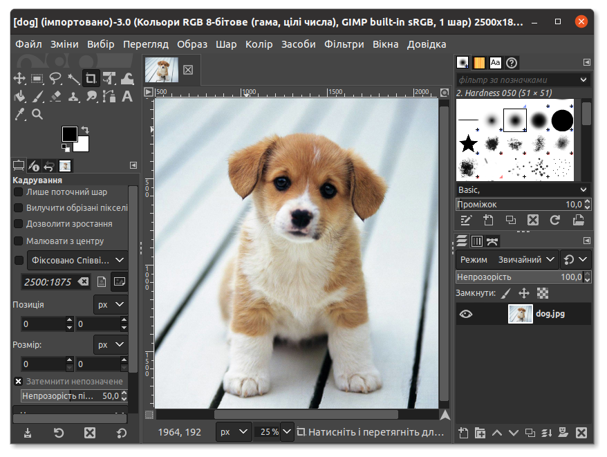 Графічний растровий редактор GIMP